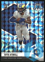 2021 Panini Mosaic Tutu Atwell #320 Blue Reactive RC LA Rams